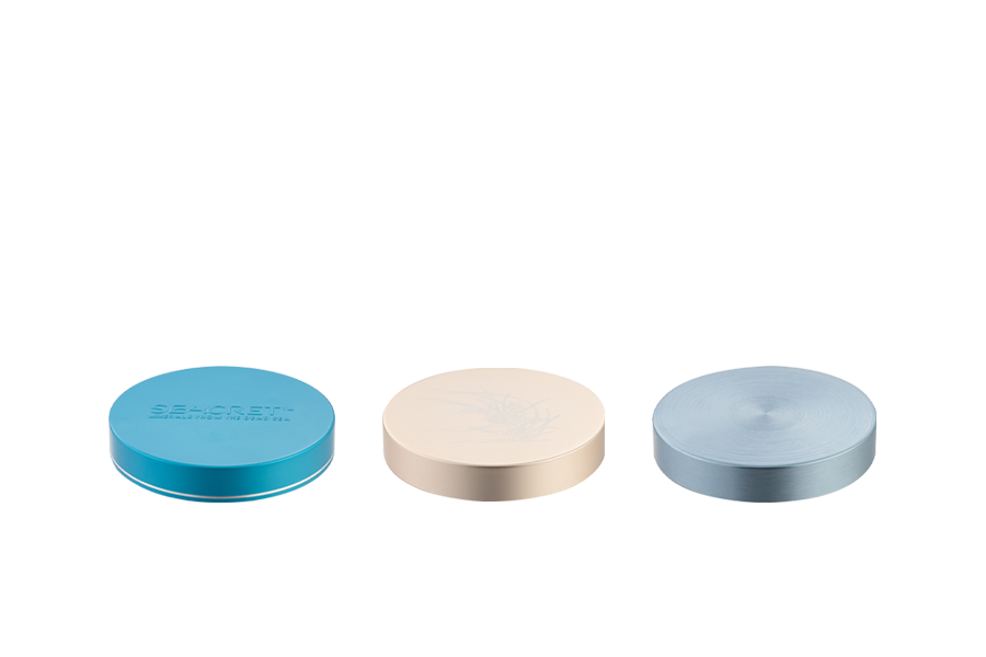 89-400-16 Ronde aluminium-plastic crème schroefdeksel 250 ml met perfecte afdichting